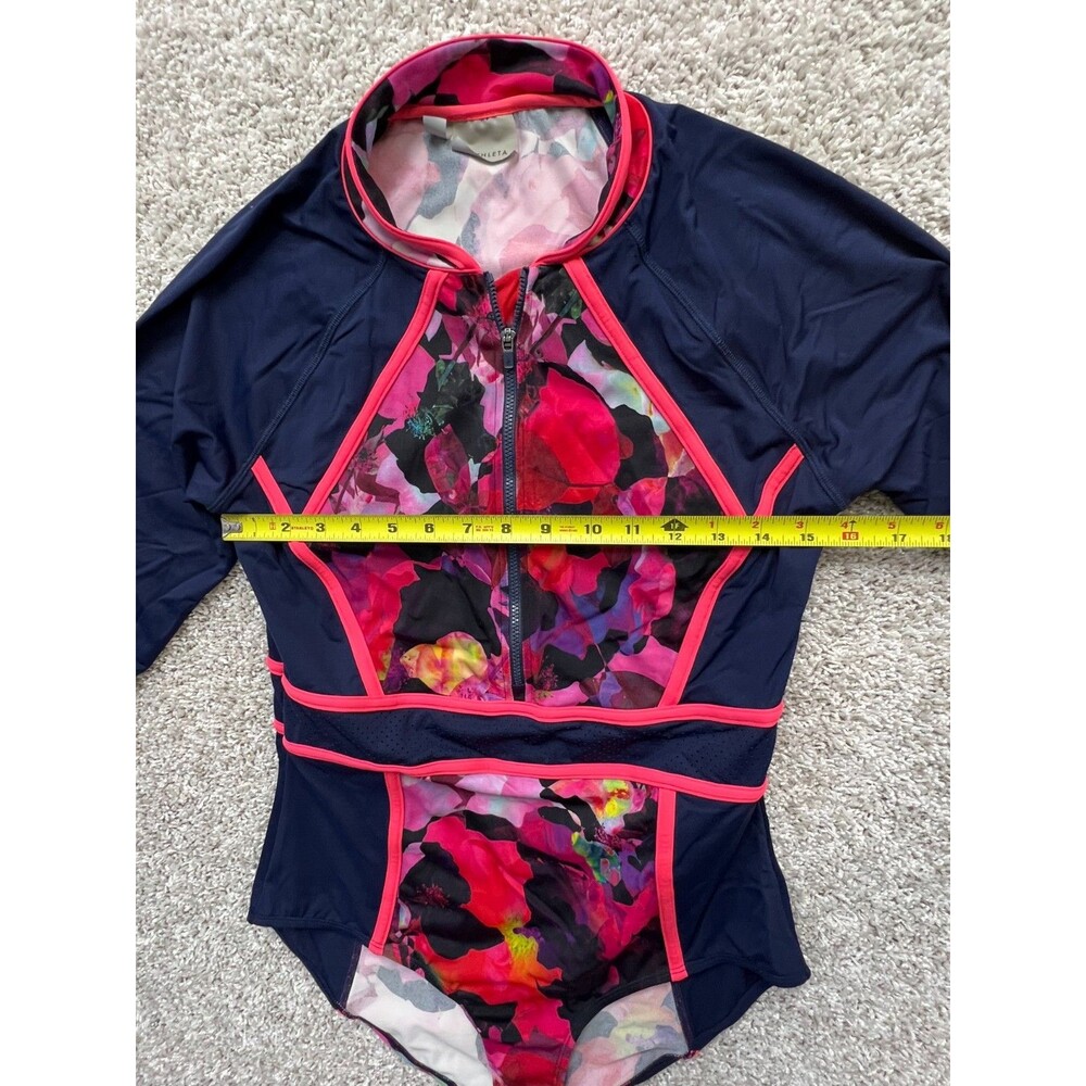 ATHLETA RED MYSTIQUE ONE PIECE RASHGUARD FOR SWIM SURF BEACH SIZE L - Picture 2 of 7
